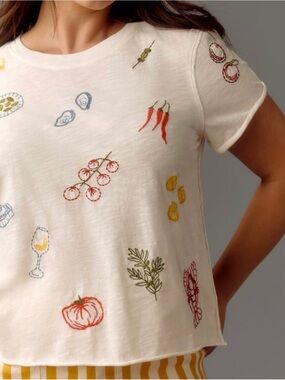 The Caitlin Boxy T-Shirt by Maeve: Embroidery Edition